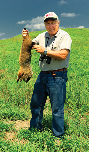 With all that prime pasture in the background, it’s easy to see why this woodchuck found this a perfect place for his home. The K-Hornet put him to rest.
